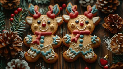 Gingerbread Reindeer Cookies Christmas Decor