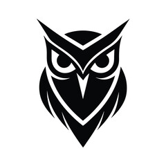 Owl logo silhouette vector art 