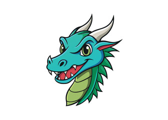 dragon head silhouette vector illustration 