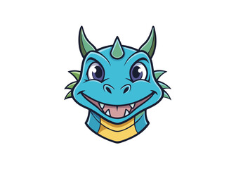 dragon head silhouette vector illustration 