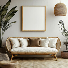 modern room wall art mockup
