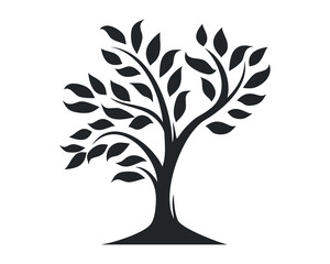 Tree Icon silhouette. Vector Tree Shapes