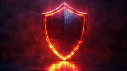 Fototapeta premium 3D Blender icon of a shield symbolizing insurance policy protection on an isolate background, clear and minimal, bright light. space for text