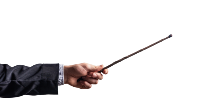 Baton for music conductor tool on transparent background