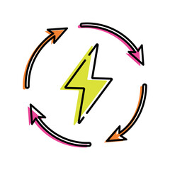 Charge icon sketch Vector