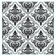 Fototapeta premium Damask seamless floral pattern decorative, ornamental, vector design.