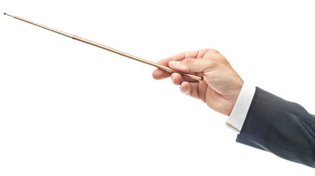 Baton for music conductor tool on transparent background - Powered by Adobe