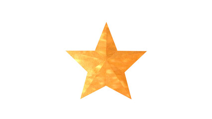 Obraz premium Gold star isolated on transparent background.