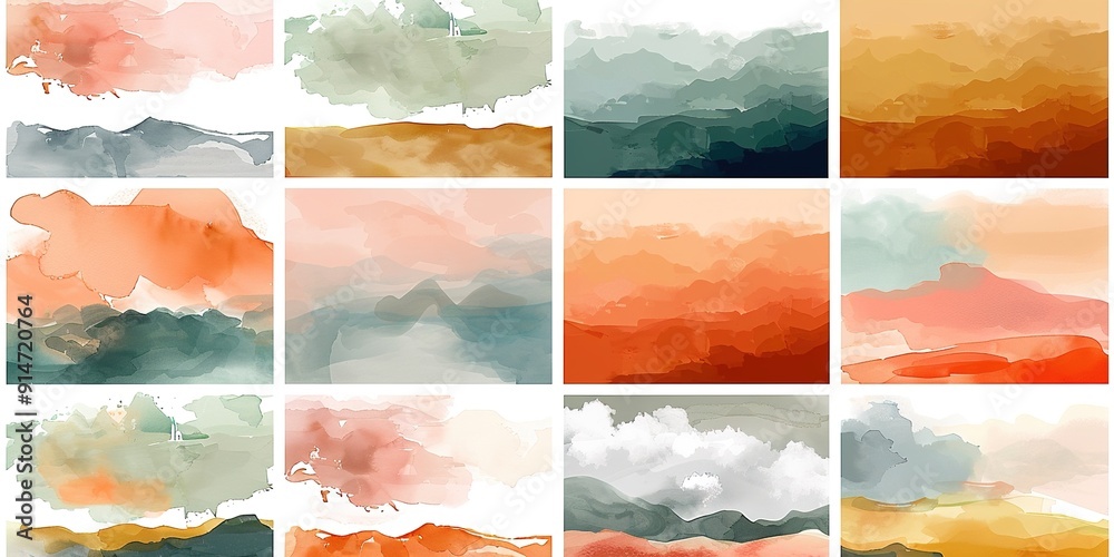 Wall mural watercolor background with watercolor