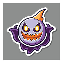 Halloween sticker vector illustration