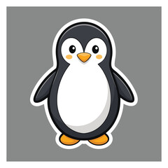 Penguin sticker vector illustration