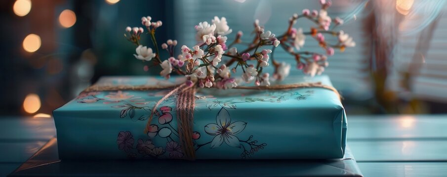 Handmade presents wrapped with care, evoking a sense of thoughtfulness and personal touch, Nostalgic, Soft hues, Photography