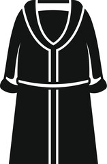 Black bathrobe with belt for hotel and spa relaxing