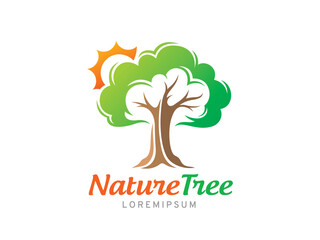 Obraz premium Nature tree logo symbol or icon template