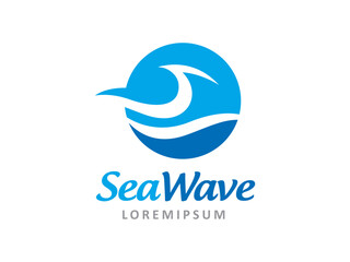 Sea Wave Logo Template Design Vector, Emblem, Design Concept, Creative Symbol, Icon