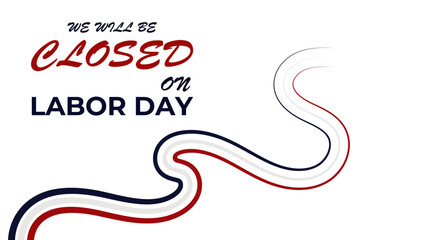 USA Labor Day Banner and poster template. USA labor day celebration with american flag color. Sale promotion advertising cover for USA Labor Day Brochures, flyer or Banner. Vector illustration