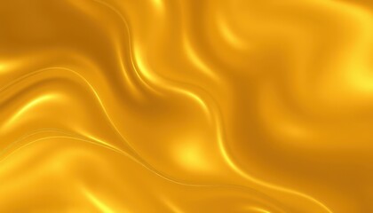 Abstract Gold Background with Smooth Wavy Lines.