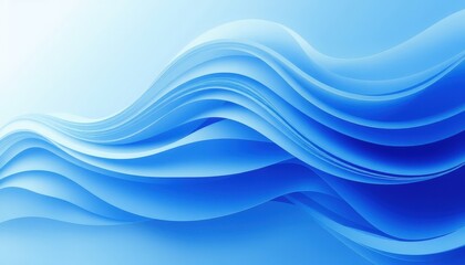 Fototapeta premium Abstract Blue Waves Background.