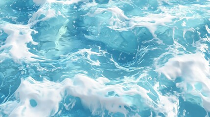 Obraz premium A Dynamic View of Clear Blue Ocean Waves