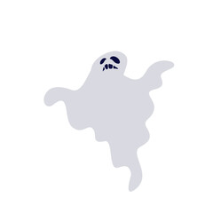 Halloween ghost silhouette vector illustration