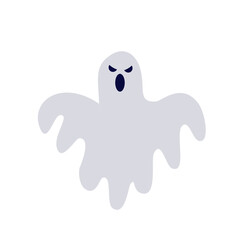 Halloween ghost silhouette vector illustration