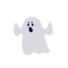 Halloween ghost silhouette vector illustration