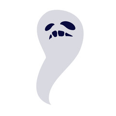 Halloween ghost silhouette vector illustration