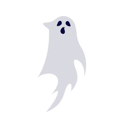 Halloween ghost silhouette vector illustration