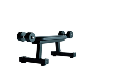 Fototapeta premium Weight bench on transparent background