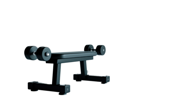 Weight bench on transparent background