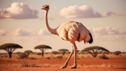 two flamingos in the desert