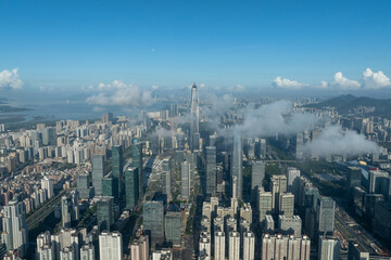 Aerial view of landscape in shenzhen city, China