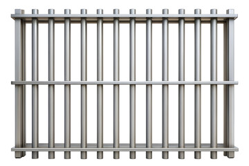 Prison bars isolated on the transparent PNG background