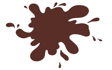 milk chocolate splash, Isolated on white background. Melting chocolate. 