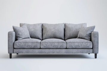 Fototapeta premium gray sofa with minimalist style. Generative AI