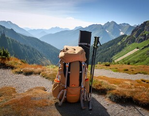 Backpack in the mountains