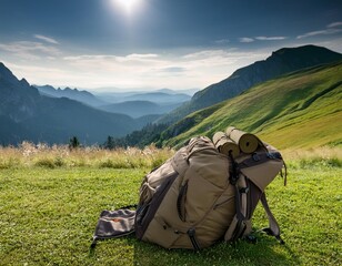 Backpack in the mountains