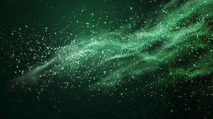 Fototapeta premium green glitter explosion isolated on transparent background