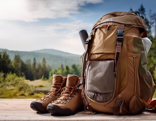 Backpack in the mountains