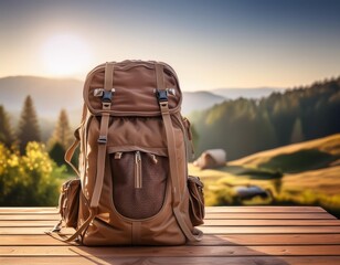Backpack in the mountains
