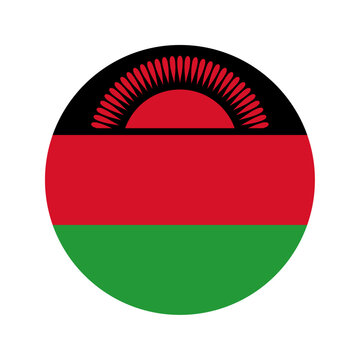 Round Malawi flag icon