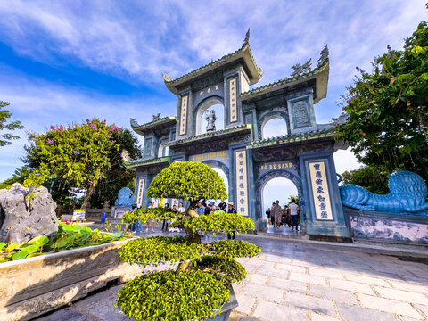 View of Chua Linh Ung pagoda temple in Da Nang, Vietnam