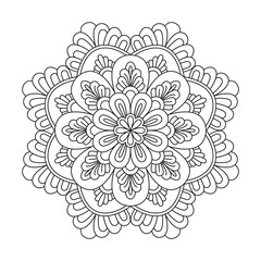 Mandala pattern coloring books for everyone and used for design wallpapers vector