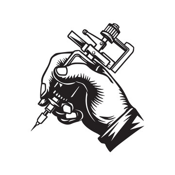 tattoo machine silhouette png