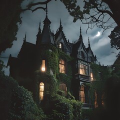 Obraz premium old castle in the night