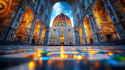 Fototapeta premium A large building with a dome on top