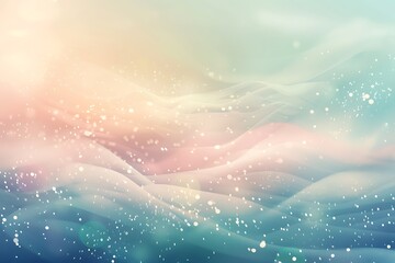 Fototapeta premium Soft pastel gradients meld with sparkling particles, creating an ethereal and serene abstract landscape.