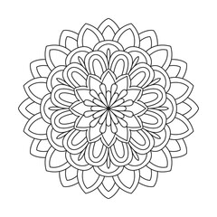 Turkish Flower Mandala for Kids Vintage decorative elements design
