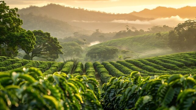 Coffee plantation Jaques Coffee Plantation Queensland Australia : Generative AI