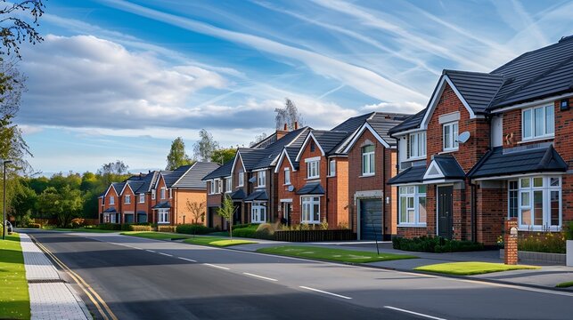 New build house development estate in england uk : Generative AI